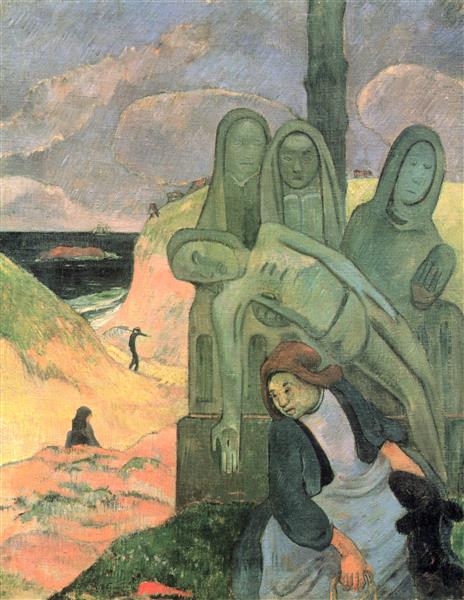 Autorretrato con Cristo amarillo by Paul Gauguin (1890)