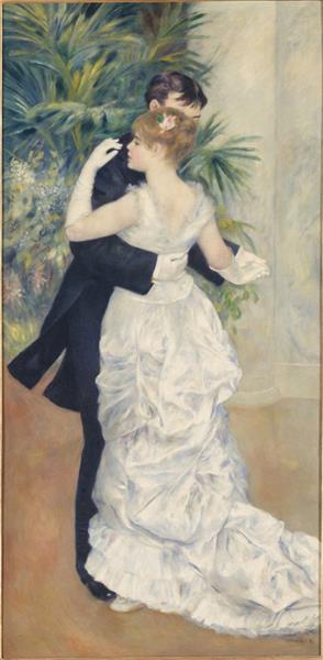Baile en la ciudad by Pierre-Auguste Renoir (1883)