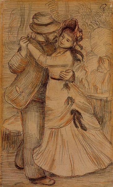 Baile en el campo by Pierre-Auguste Renoir (1883)
