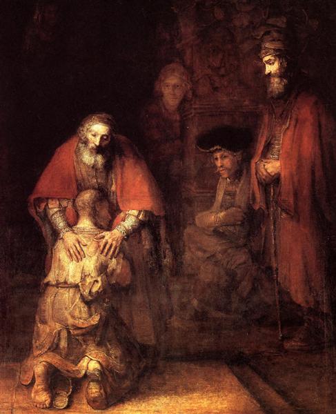 El regreso del hijo pródigo by Rembrandt (1669)