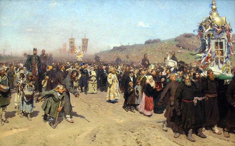 Procesión religiosa en la provincia de Kursk by Ilya Repin (1883)
