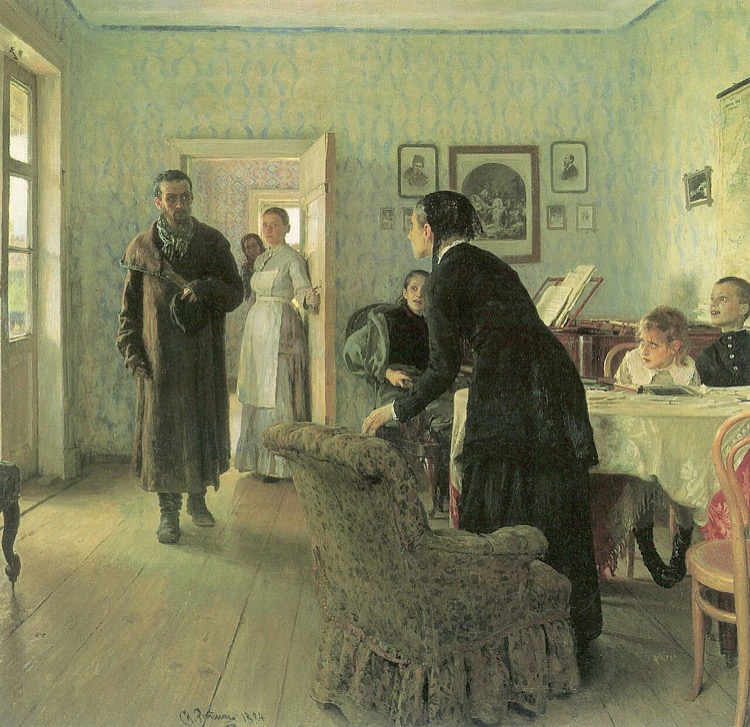 No lo esperaban by Ilya Repin (1888)