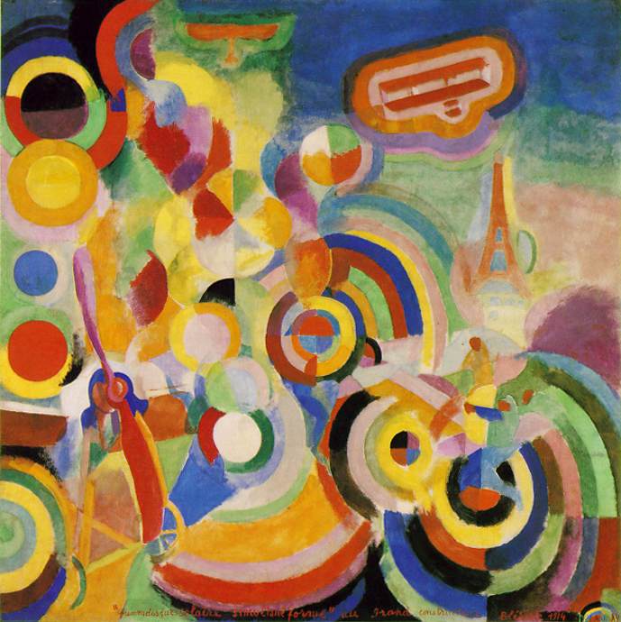 Sol, Torre, Aeroplano by Robert Delaunay (1913)
