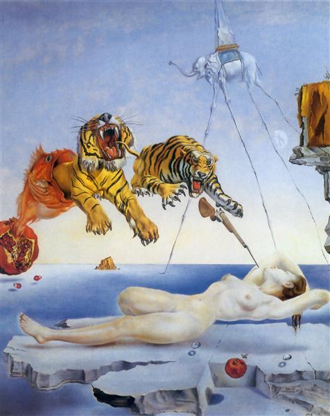 Sueño causado por el vuelo de una abeja by Salvador Dalí (1944)