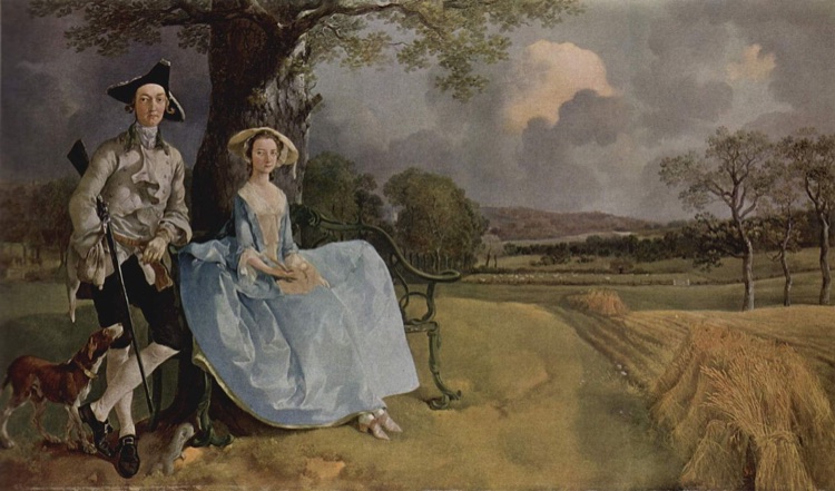 El señor y la señora Andrews by Thomas Gainsborough (1750)
