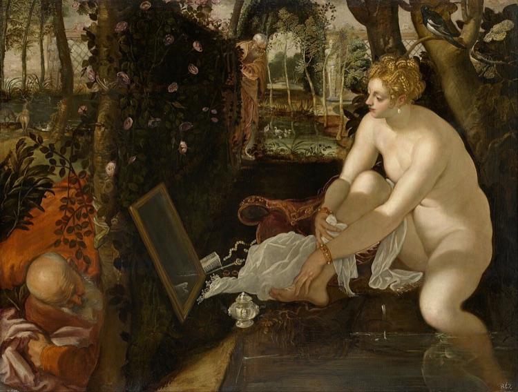 Susana y los viejos by Tintoretto (1556)
