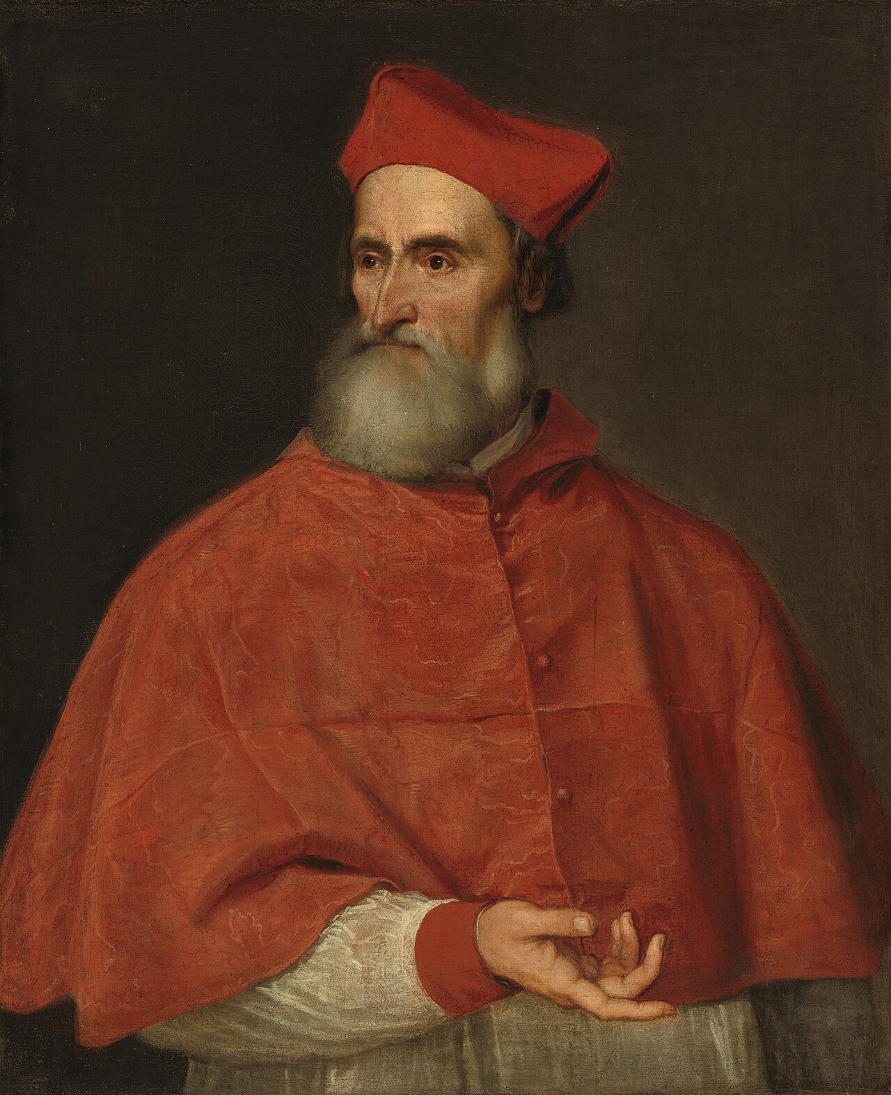 Portrait of Pope Paul III with his Grandsons by Tiziano (Titian) (1545)