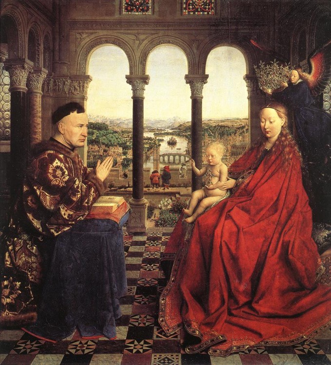 La Virgen del canciller Rolin by Jan van Eyck (1435)