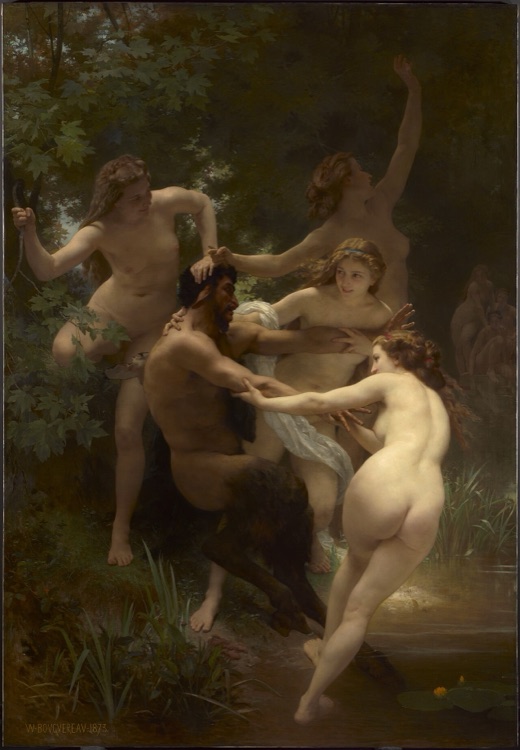 Ninfas y sátiro by William-Adolphe Bouguereau (1873)